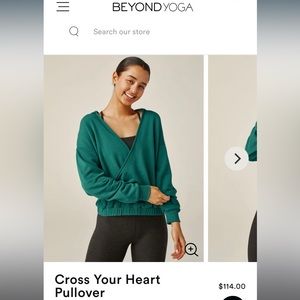 NWOT Beyond Yoga Cross Your Heart Pullover